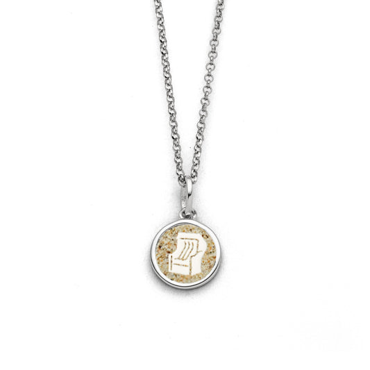 DUR Schmuck: Kette "Strandkorb" Silber 925 rhodiniert mit Strandsand K2672