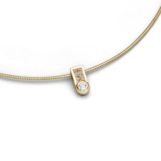 DUR Schmuck: Kette "Venus" Silber 925 vergoldet mit Strandsand & Zirkonia K2851
