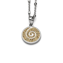 Lade das Bild in den Galerie-Viewer, DUR Schmuck: Anhänger &quot;Sandspirale 2.0&quot; Silber 925 rhodiniert mitStrandsand P3766
