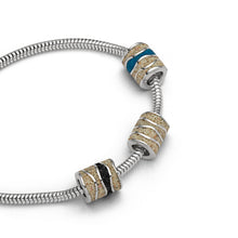 Lade das Bild in den Galerie-Viewer, DUR Schmuck: Anhänger &quot;Bead Sandwelle&quot; Silber 925 rhodiniert mit Strandsand P3844
