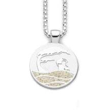 Lade das Bild in den Galerie-Viewer, DUR Schmuck: Anhänger &quot;Ebbe &amp; Flut&quot; Silber 925 rhodiniert mit Strandsand P3960
