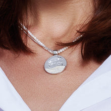 Lade das Bild in den Galerie-Viewer, DUR Schmuck: Anhänger &quot;Ebbe &amp; Flut&quot; Silber 925 rhodiniert mit Strandsand P3960
