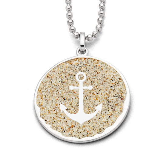 DUR Schmuck: Anhänger  "Hoffnung 2..0" Silber 925 rhodiniert mit Strandsand P3995