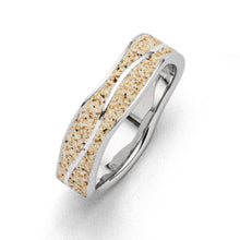 Lade das Bild in den Galerie-Viewer, DUR Schmuck: Ring &quot;Welle&quot; Silber 925 rhodiniert mit Strandsand R5108
