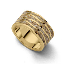 Lade das Bild in den Galerie-Viewer, DUR Schmuck:Ring &quot;Ebbe &amp; Flut&quot; Silber 925 vergoldet mit Strandsand R5175

