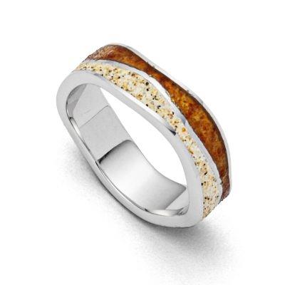 Ring "Wellen"mit Bernstein
