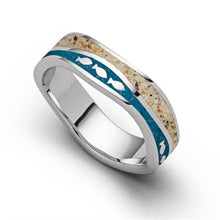 Lade das Bild in den Galerie-Viewer, DUR Schmuck: Ring &quot;Fischschwarm&quot; Silber 925 rhodiniert mit Strand &amp; Steinsand R5664

