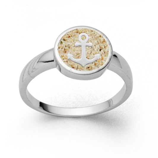 DUR Schmuck: Ring "Hoffnung 2.0" Silber 925 rhodiniert mit Strandsand R5714