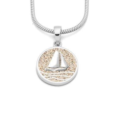 DUR Schmuck: Anhänger "Ahoi" Silber 925 rhodiniert mit Strandsand P3709